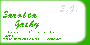 sarolta gathy business card